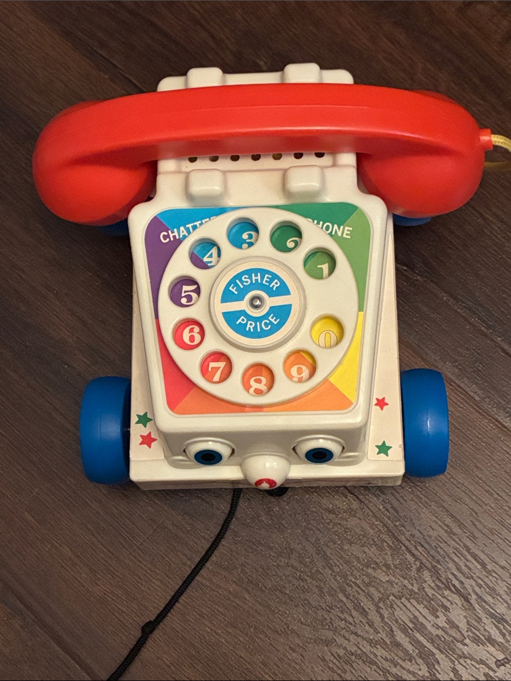 Fisher-Price Chatter Phone Telephone Pull Toy Red, Blue, White Motor skills